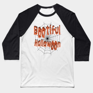 Halloween Gift for Dad and Mom - Bootiful Hallowoon - Funny Halloween T-Shirt - Baseball T-Shirt